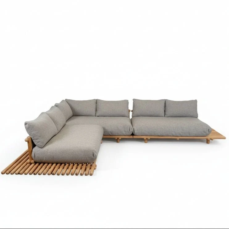 Canapé de jardin STICKS avec plateforme L