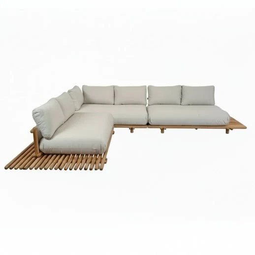 Canapé de jardin STICKS avec plateforme L