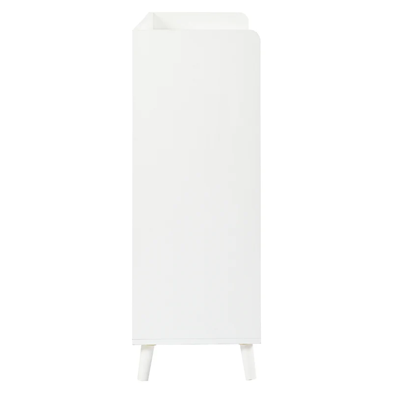 Buffet moderne blanc 4 portes 1 tiroir 120x99x35cm MERIDIANNOVA