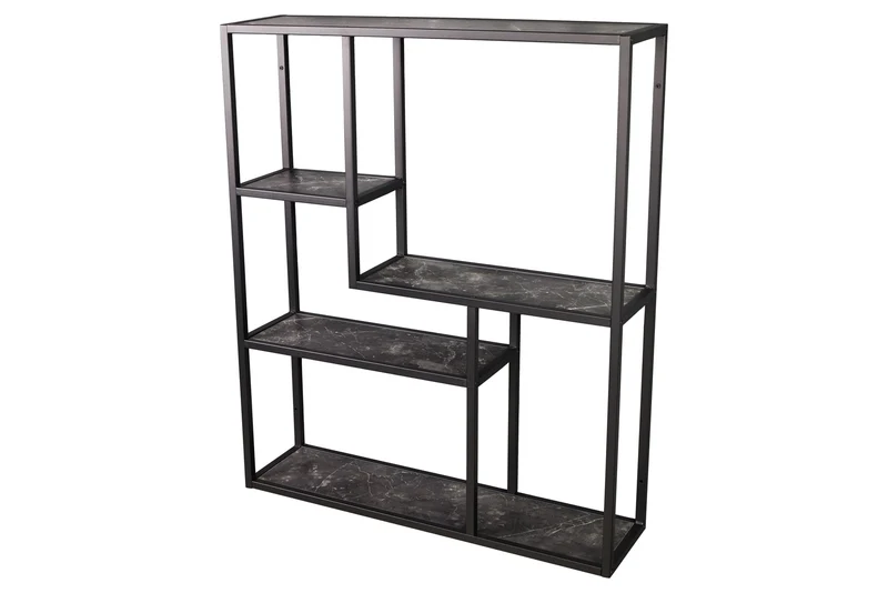 Etagère murale moderne SLIM LINE 90cm métal graphite suspendue