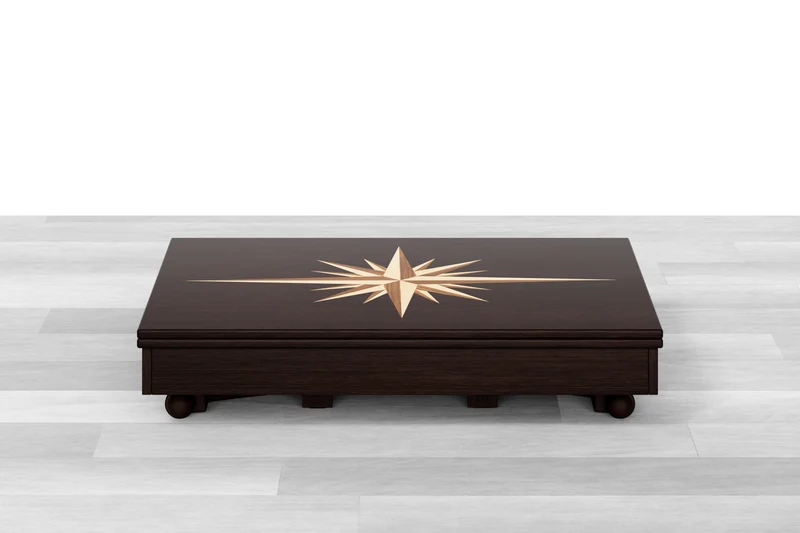 TAVOLINO TRASFORMABILE Top Intarsiato - 8/10 posti