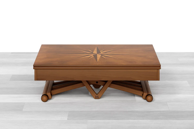 TAVOLINO TRASFORMABILE Top Intarsiato - 4/6 posti
