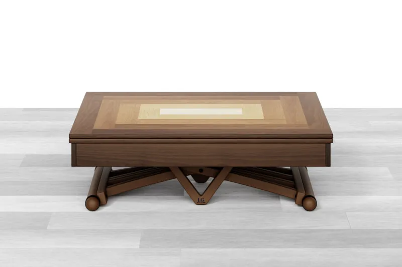 TAVOLINO TRASFORMABILE Top Intarsiato - 4/6 posti