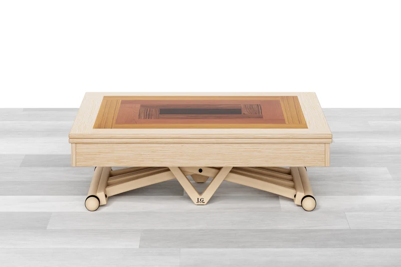 TAVOLINO TRASFORMABILE Top Intarsiato - 4/6 posti