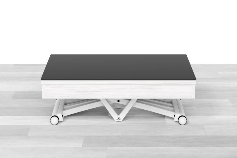 TAVOLINO TRASFORMABILE - Top Cristallo - 4/6 posti