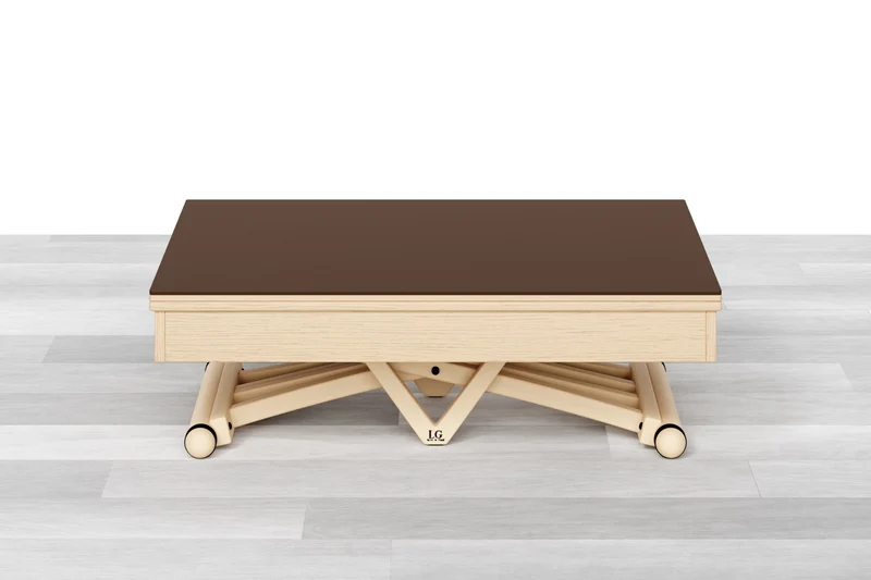 TAVOLINO TRASFORMABILE - Top Cristallo - 4/6 posti