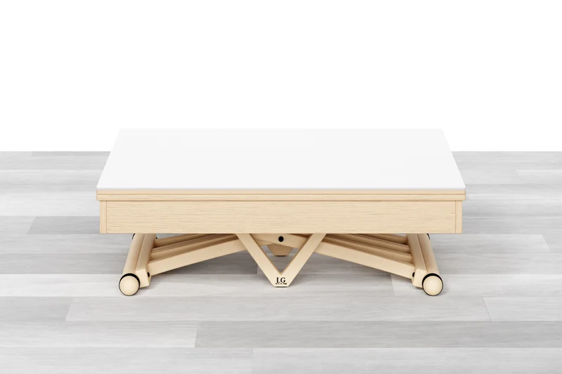 TAVOLINO TRASFORMABILE - Top Cristallo - 4/6 posti