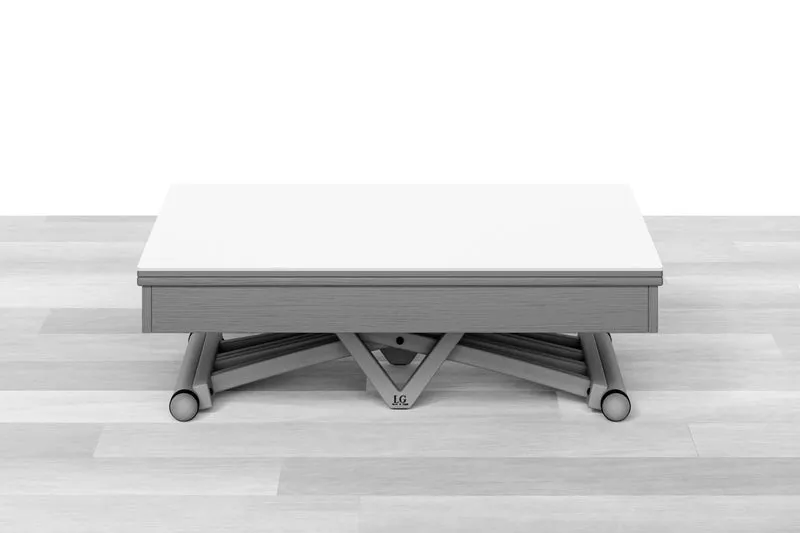TAVOLINO TRASFORMABILE - Top Cristallo - 4/6 posti