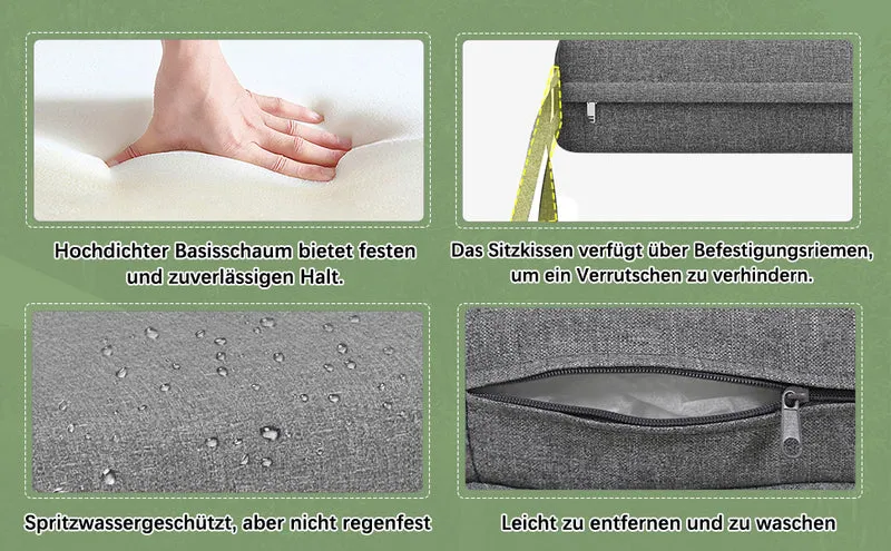 Salon de jardin 4-6 personnes gris modulable avec 3 tables basses et coussins INFINITEMORN