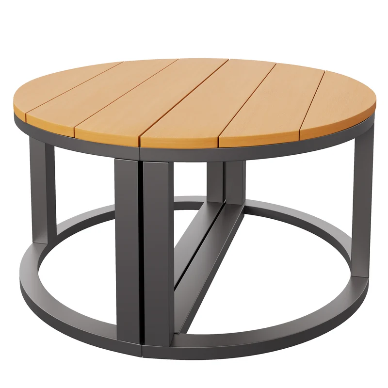 Salon de jardin 4-6 personnes gris modulable avec 3 tables basses et coussins INFINITEMORN