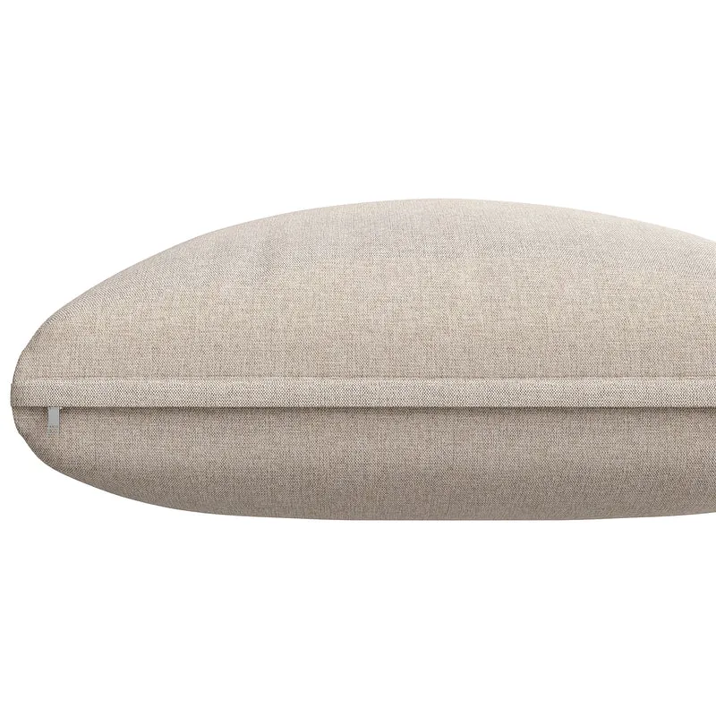 Salon de jardin 6-7 personnes en rotin PE beige modulable et table basse effet marbre gris avec coussins lavables INFINITEVAEL
