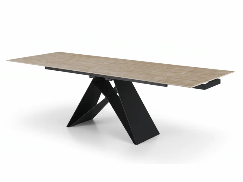 Table à manger extensible MASDAR en céramique – 180 cm fermée / 260 cm ouverte