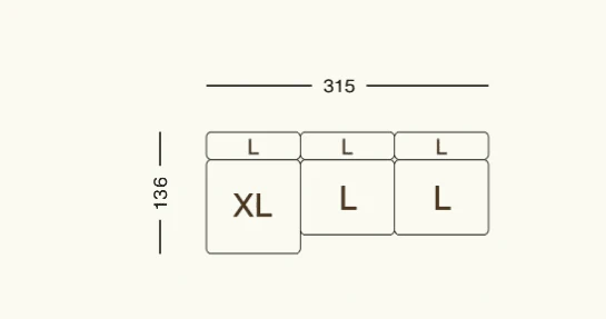 Ensemble de canapés modulaires 04
