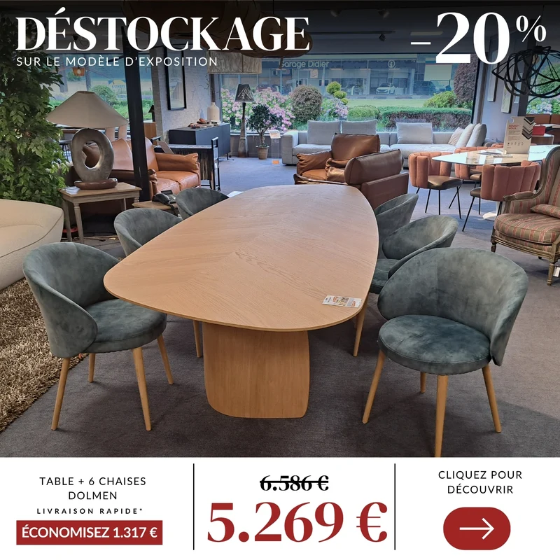 Table + 6 Chaises - Mobitec - DOLMEN + NEO