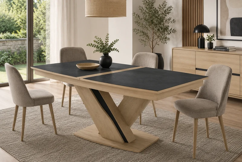 Table extensible - ADL - Céram 100% chêne massif