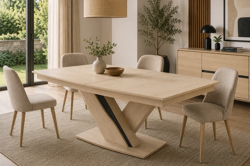 Table extensible - ADL - Céram 100% chêne massif