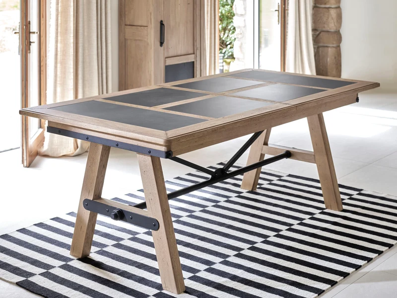 Table rectangulaire extensible - ADL - INDUS 100% chêne massif