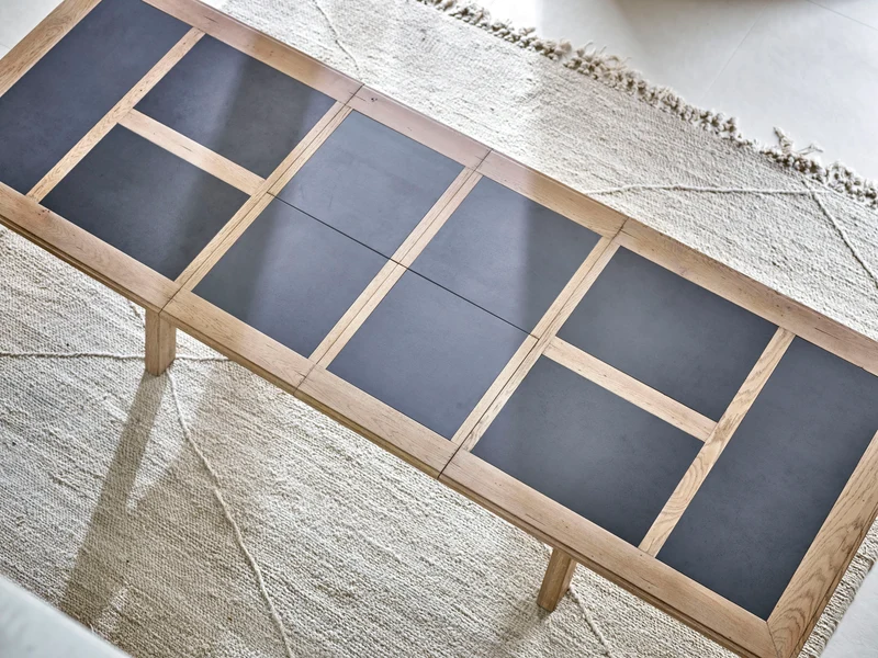 Table rectangulaire extensible - ADL - INDUS 100% chêne massif