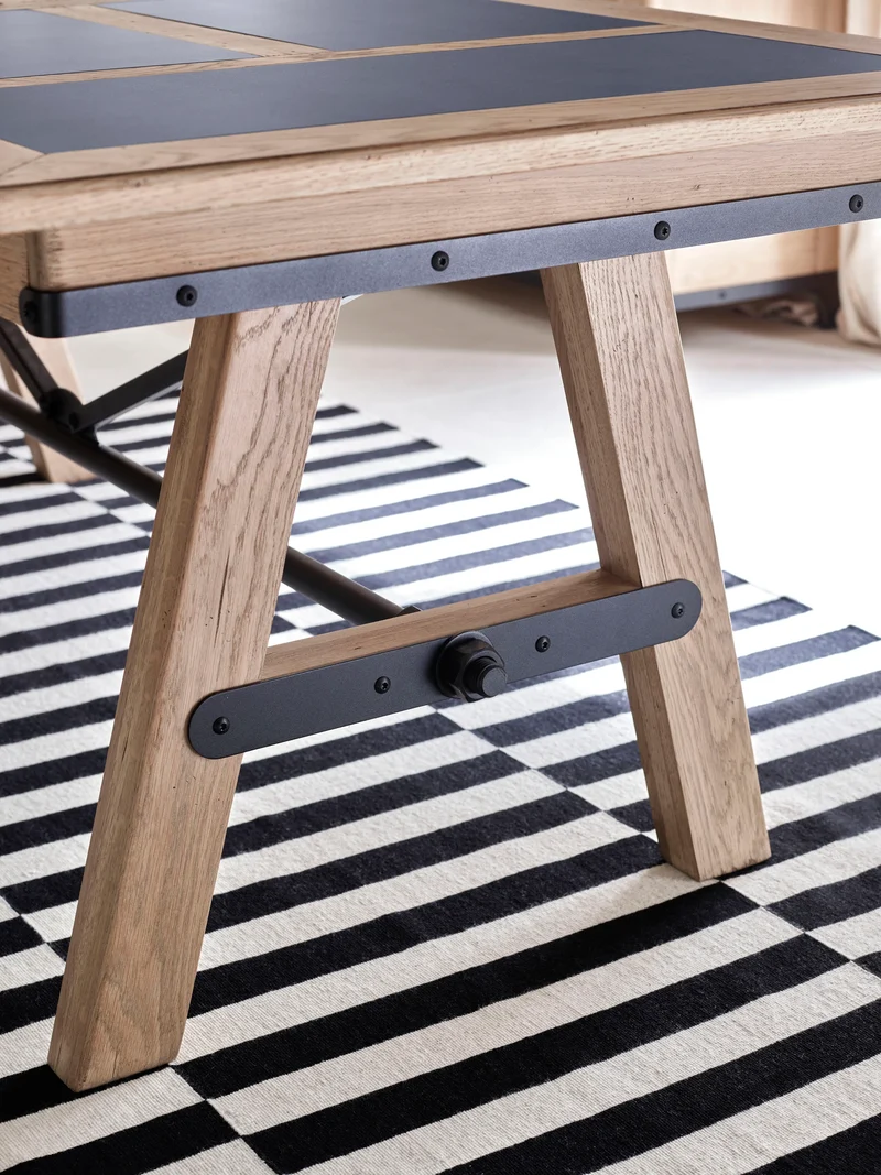 Table rectangulaire extensible - ADL - INDUS 100% chêne massif