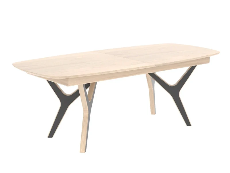 Table rectangulaire extensible - ADL - Néo 100% chêne massif