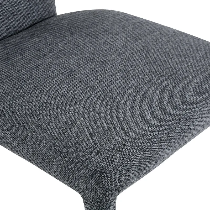 Lot de 2 chaises de salle à manger grises en tissu, dossier T moderne RUSTICVASEART