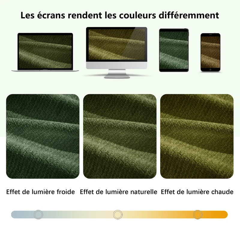 Canapé 3 places modulable matelassé en chenille verte 264cm RUSTICCUSHIONSET