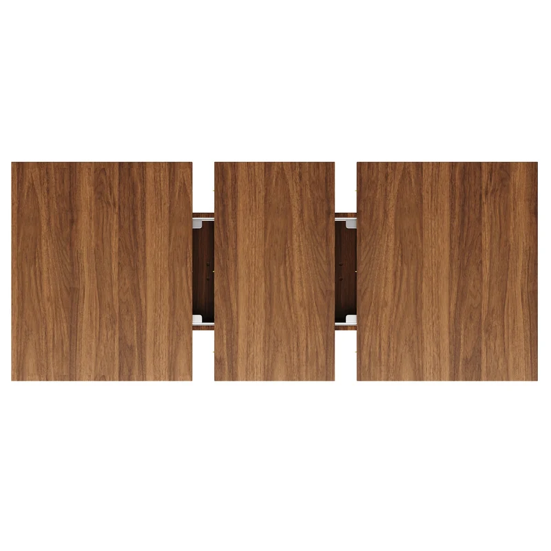 Table de salle à manger extensible bois foncé 120-160cm RUSTICPANEL