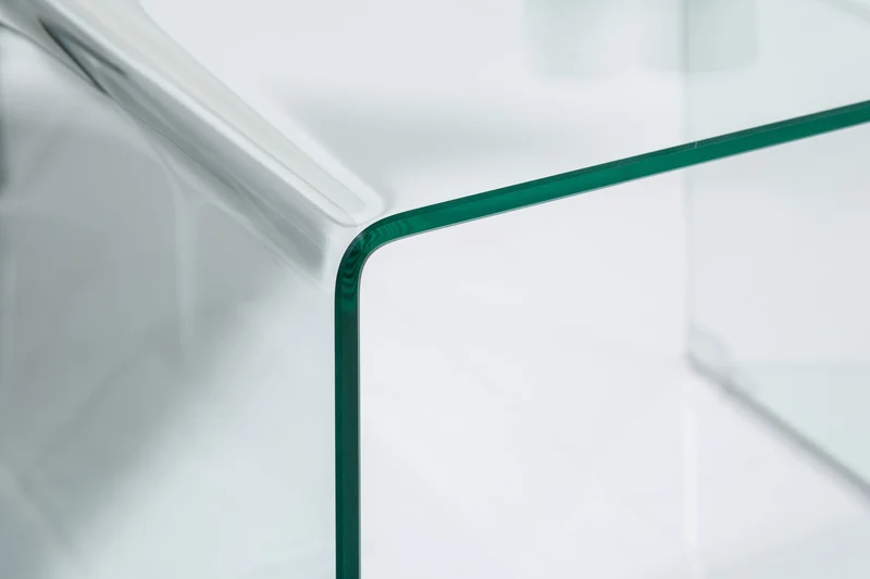 Lot de 3 tables basses design en verre FANTOME 60cm tables d’appoint transparentes