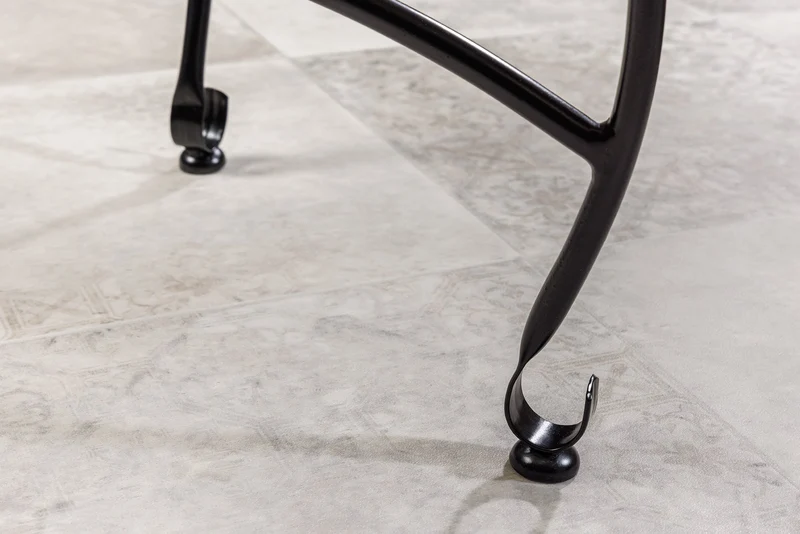 Table d'appoint ronde MARRAKESH 50cm table à thé argentée plateau amovible pliable