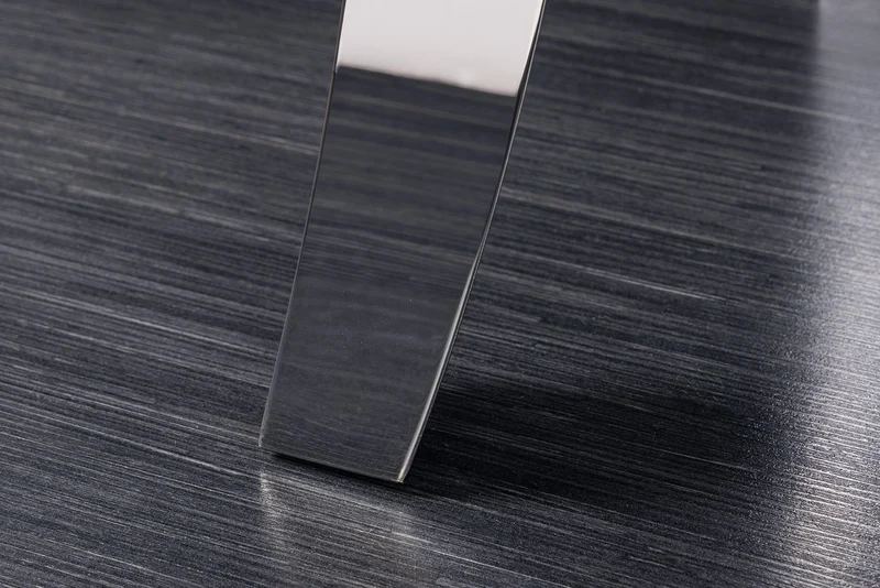 Table basse design MODERN BAROQUE 100cm marbre céramique chrome anthracite noir