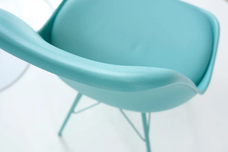 Lot de 2x chaises rétro SCANDINAVIA MEISTERSTÜCK turquoise