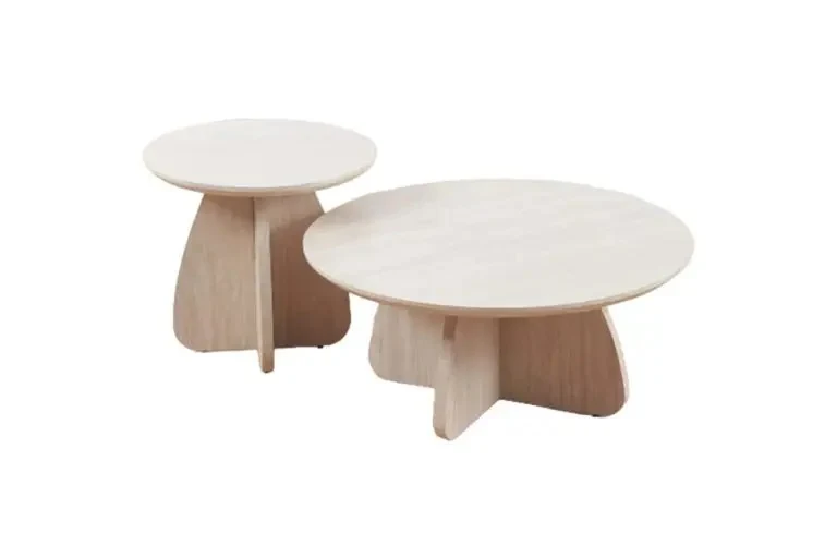 Table basse LISA + 4 poufs