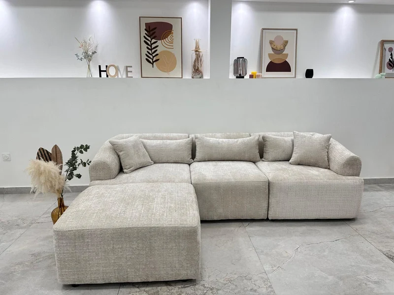 Canapé Mila Modulable 3+1 tissus marbella