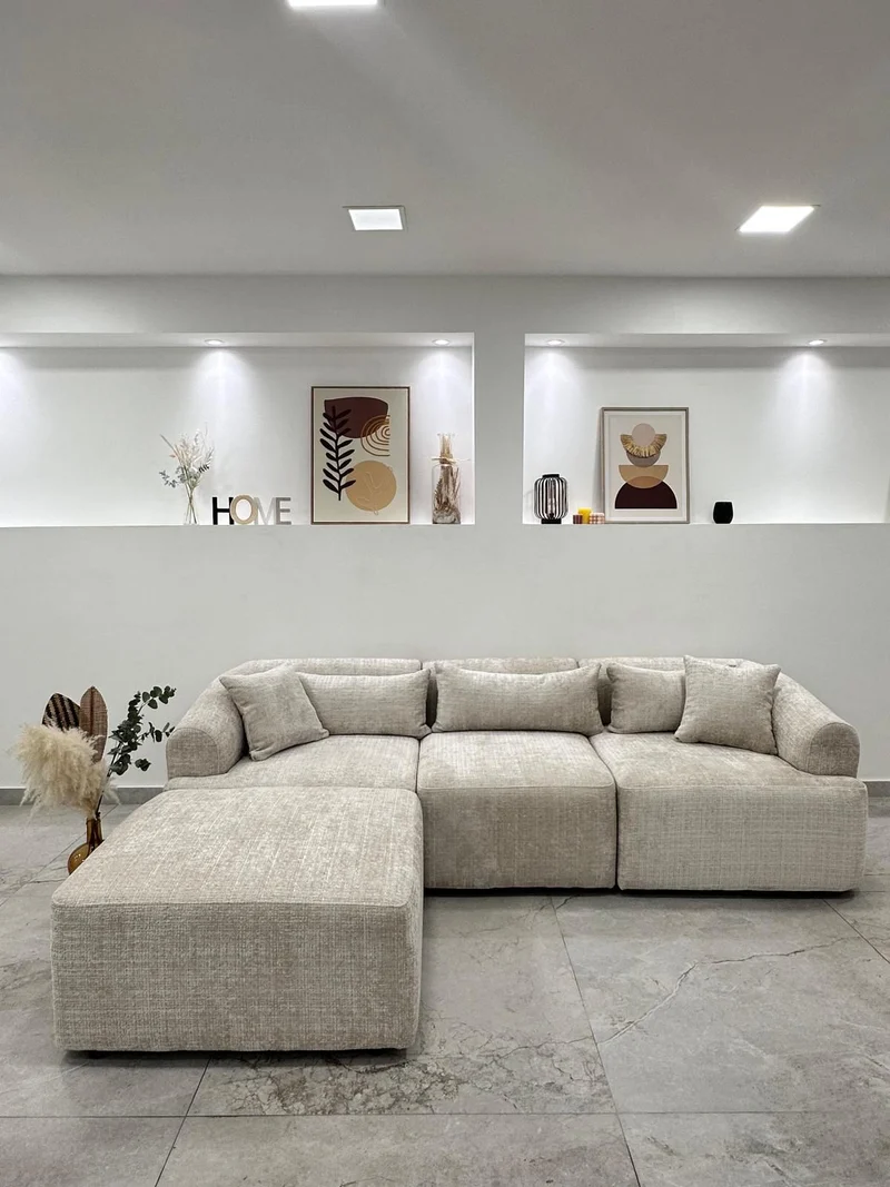 Canapé Mila Modulable 3+1 tissus marbella