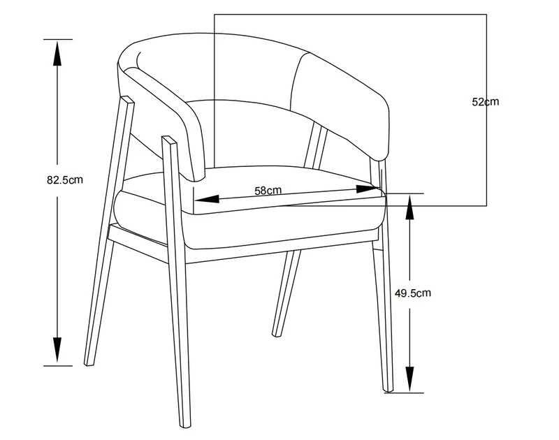 Chaise ALICIA Pieds Chêne