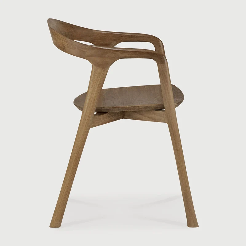 Ethnicraft - Bok Dining Chair Teak/Teak Brown(avec accoudoir)