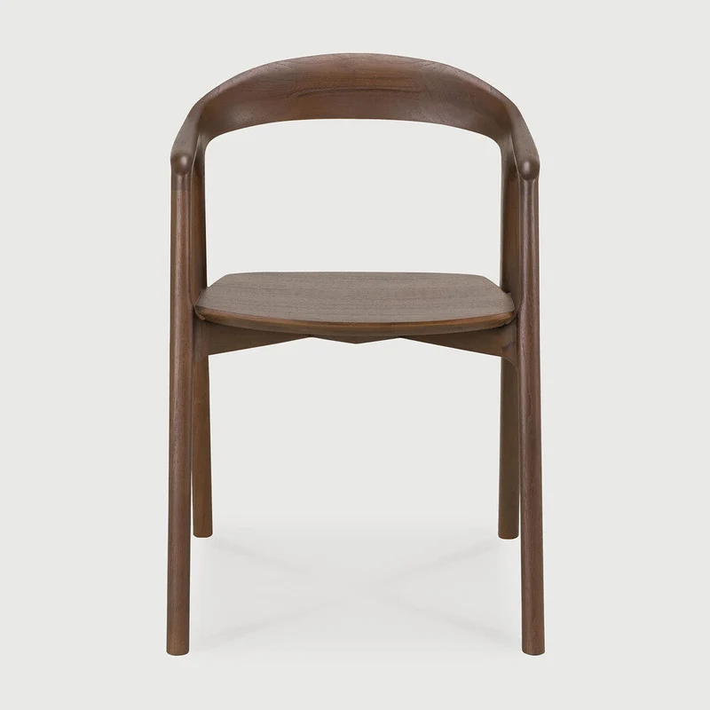 Ethnicraft - Bok Dining Chair Teak/Teak Brown(avec accoudoir)