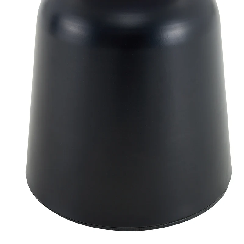 Table d’appoint ronde effet noyer, métal noir et doré, style nordique chic 60cm RUSTICWARDROBEHOME