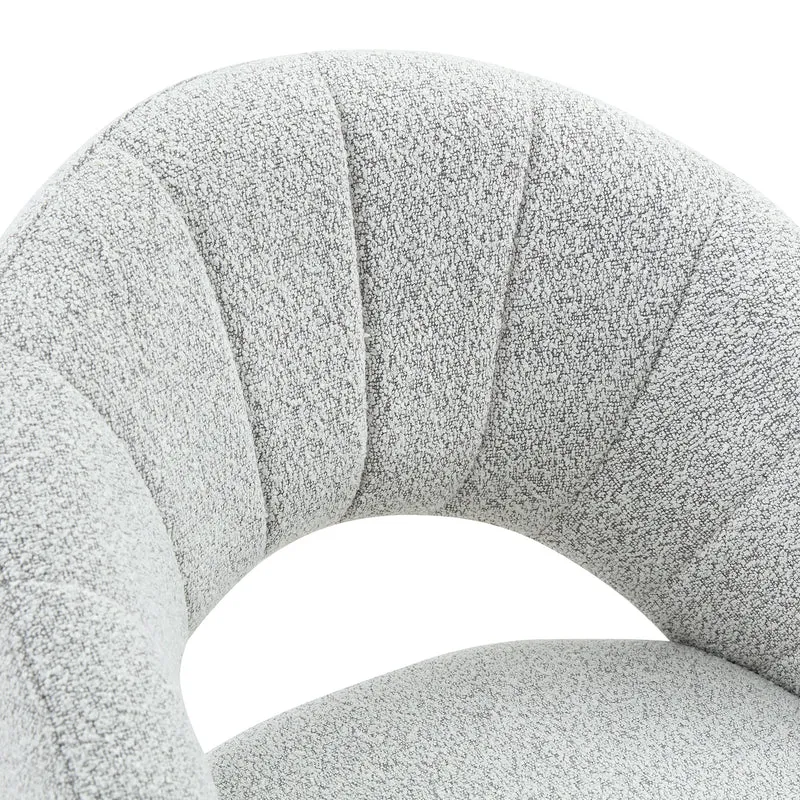 Lot de 2 chaises de salle à manger pivotantes en velours gris clair SCANDINAVIANRUG