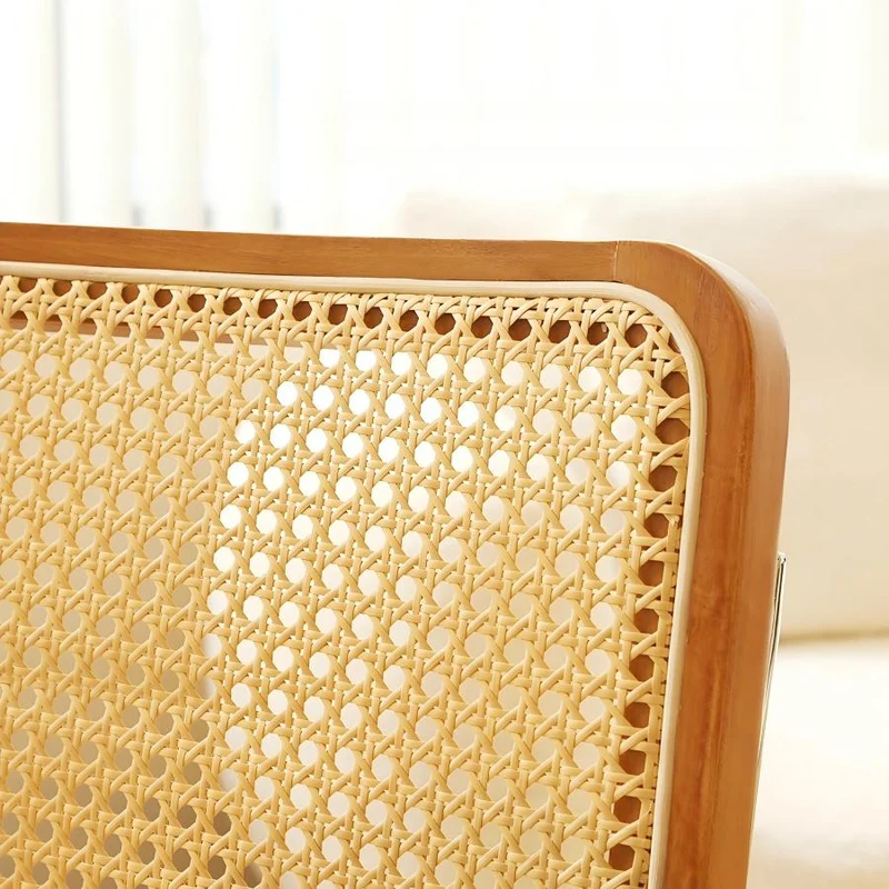 Lot de 4 chaises en rotin marron, style Breuer RUSTICSTONELINE