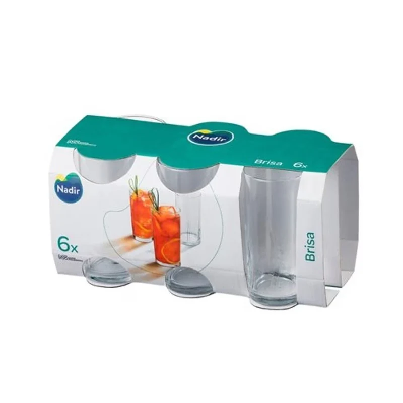 Set de 6 verres longs 300ml, Brisa Nadir