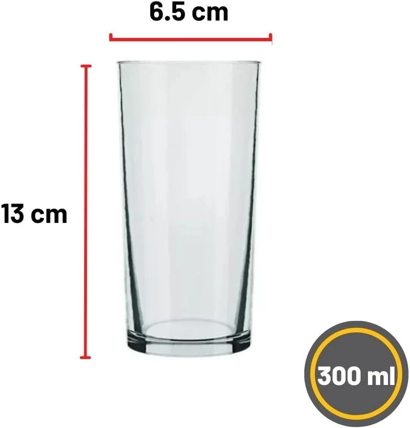 Set de 6 verres longs 300ml, Cylinder Nadir