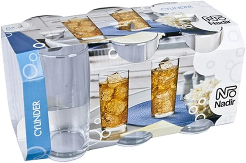 Set de 6 verres longs 350ml, Cylinder Nadir