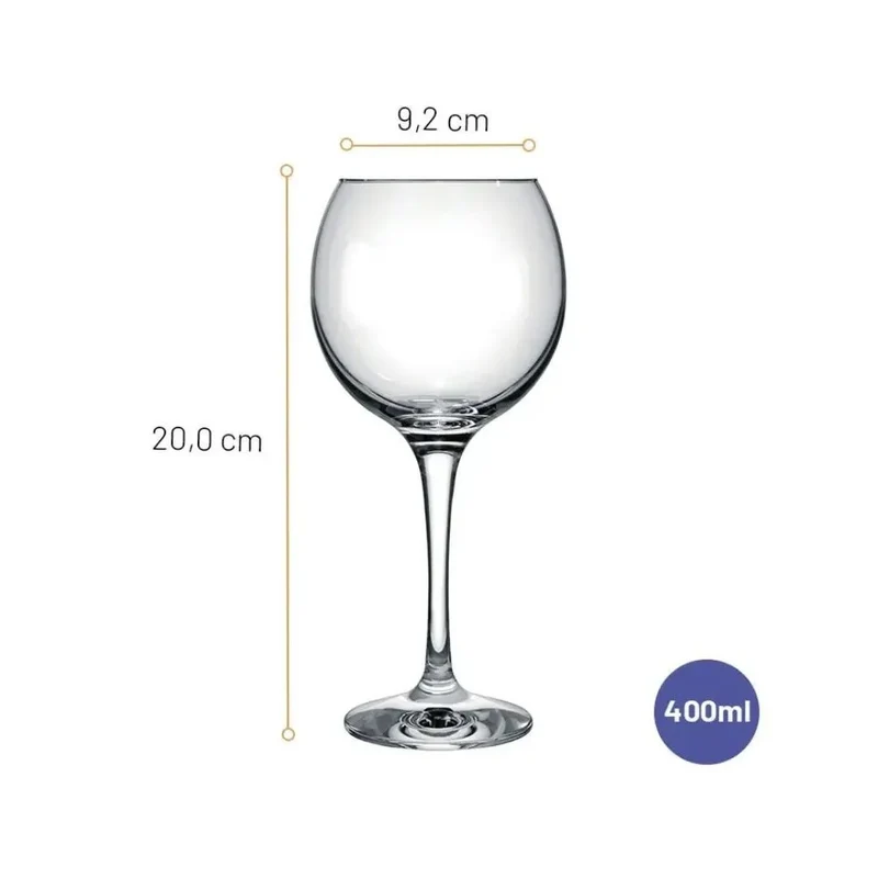 Set de 6 verres a pied 400ml, Celebra Nadir