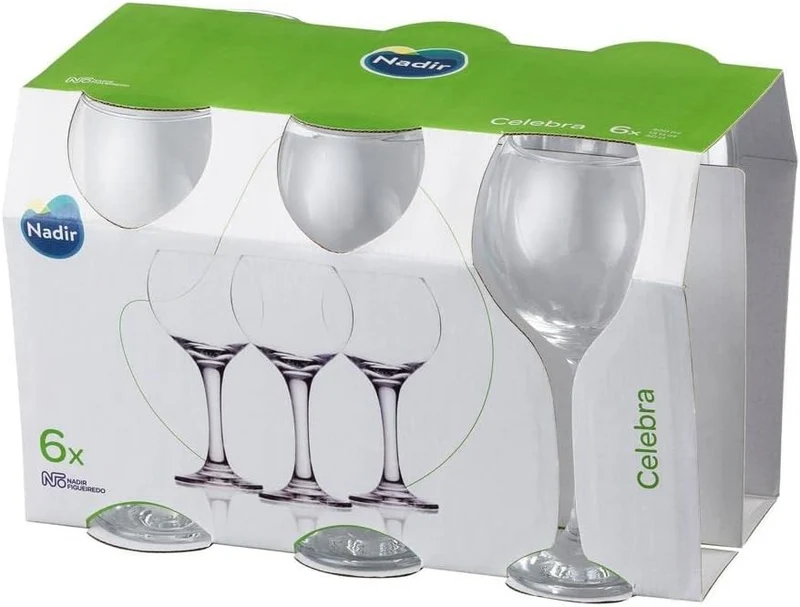 Set de 6 verres a pied 400ml, Celebra Nadir