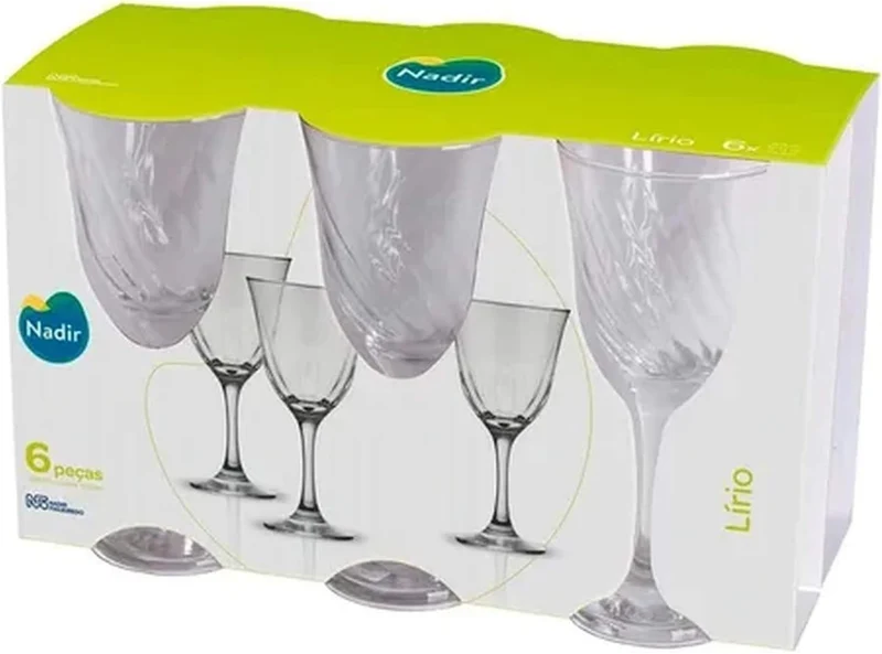 Set de 6 verres a pied 365ml, Lirio Nadir