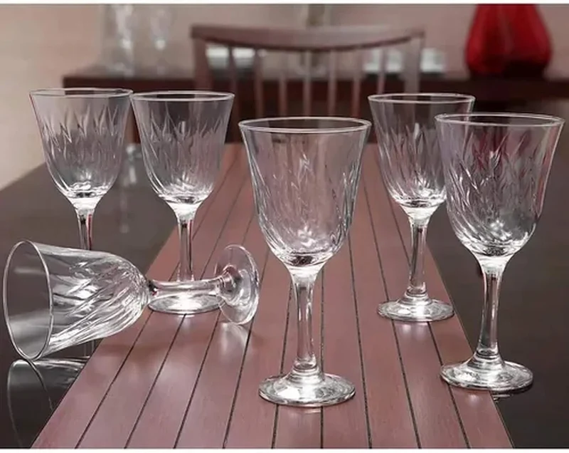 Set de 6 verres a pied 365ml, Lirio Nadir