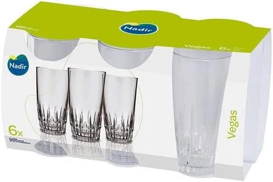 Set de 6 verres longs 330ml, Vegas Nadir