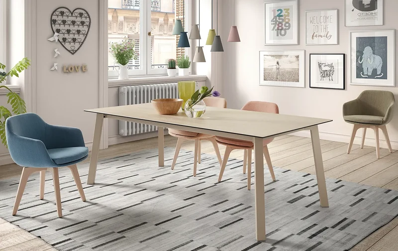 Table fixe ou extensible - Dressy - Merlot