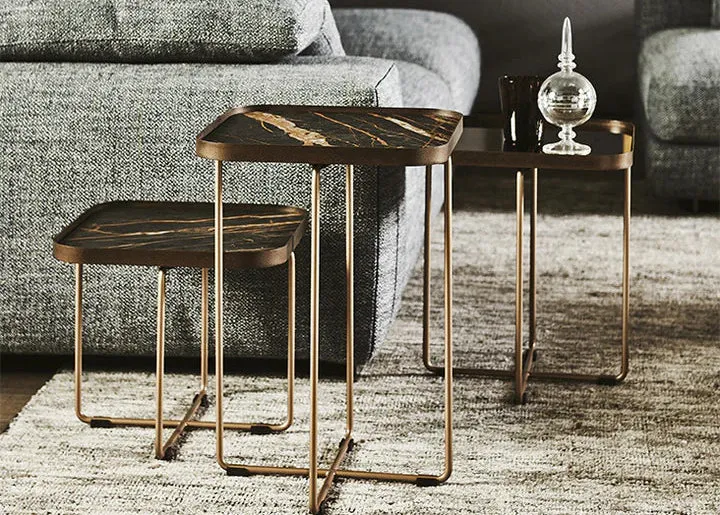 Table basse - Céramique ou verre miroir - Benny